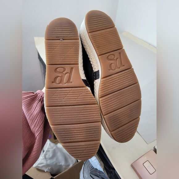 Paul Green Joaquin Espadrille Slip On Loafer Perforated Leather Black Women 6.5 - Picture 10 of 10